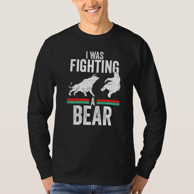 Camiseta Comerciante Engraçado Touro Otimista Cripto Eu Est (Frente)