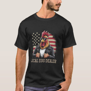 Camiseta Comerciante Local de Ovos Amante de Frango Engraça