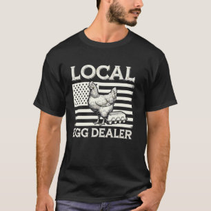 Camiseta Comerciante Local de Ovos Fazendeiro de Frango Faz