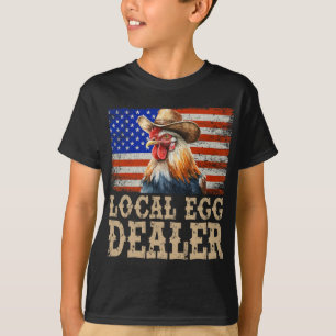 Camiseta Comerciante Local de Ovos Fazendeiro de Galo Frang