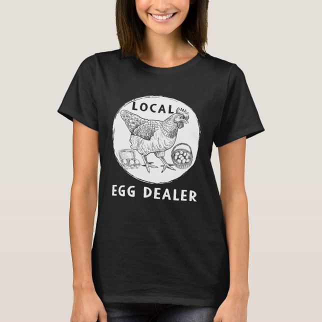 Camiseta Comerciante Local de Ovos  Frango Branqueado  Faze (Frente)