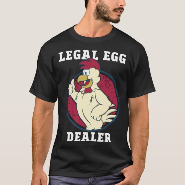 Camiseta Comerciante Local de Ovos  Frango Branqueado  Faze (Frente)