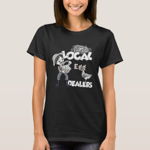 Camiseta Comerciante Local de Ovos Frango de Fantasia Faz