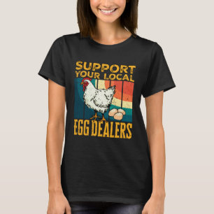Camiseta Comerciantes de Ovos Local Frango Engraçado Comerc