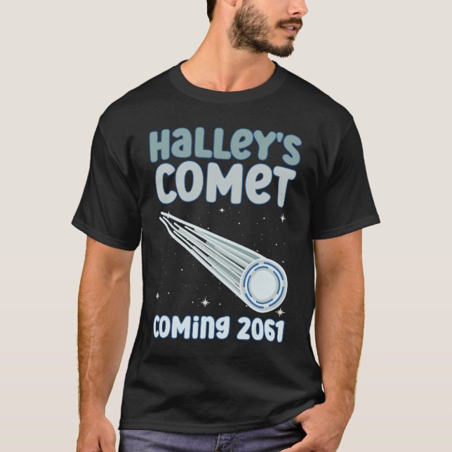 Camiseta Cometa Halley a chegar em 2061 - Astronômico Comet (Frente)