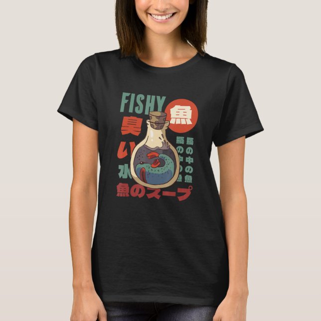 Camiseta Comfort Food  s Delight Fishy in Mason Jars (Frente)