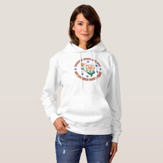 Camiseta Comfort Zones Cozy Nada Cresce Lá (Frente Completa)