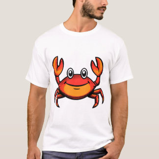 Camiseta Comic Halftone Crab Cartoon