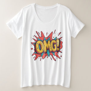 Camiseta Comic Retro "OMG!" Teto pop Art Streetwear