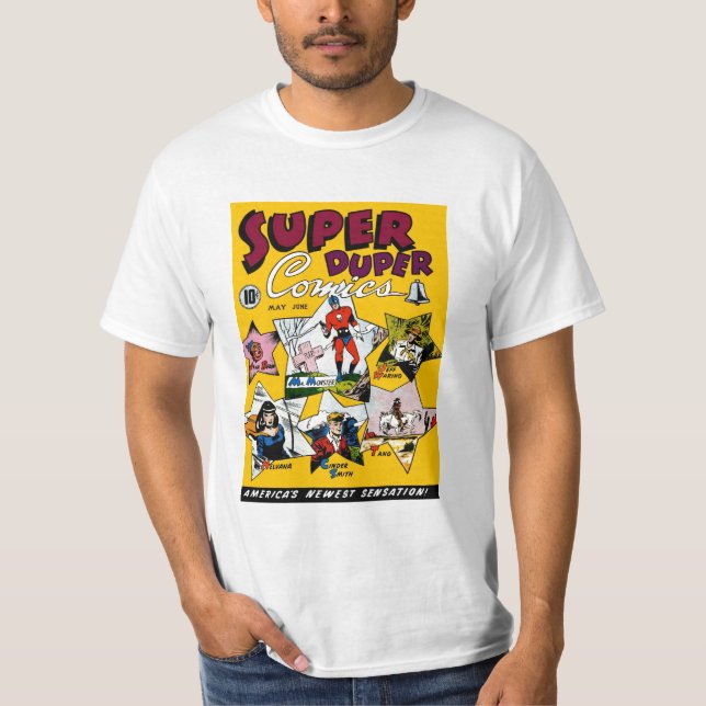 Camiseta Comic Vintage Super Hero (Frente)