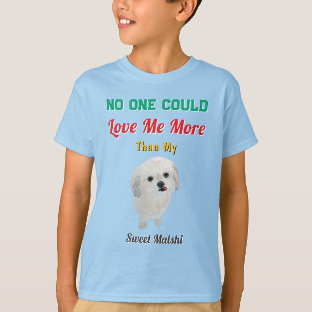 Camiseta Cômico Amor de Cachorrinho Malshi (Frente)