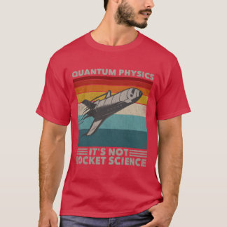 Camiseta Cômico Retro Anos 80 Foguete Ciência Física Quânti