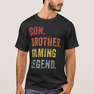 Camiseta Cômico Retro Vintage Irmão Filho Lenda dos Jogos G