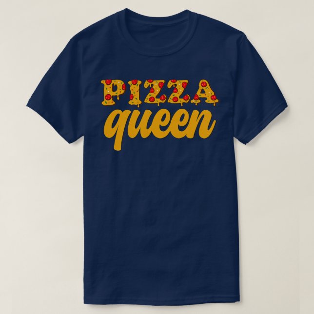 Camiseta Comida 97 da Rainha da Pizza Italiana Engraçada (Frente do Design)