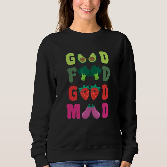 Camiseta Comida à base de plantas bom humor ir ao Vegan Wor (Frente)