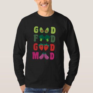 Camiseta Comida à base de plantas bom humor ir ao Vegan Wor
