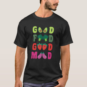 Camiseta Comida à base de plantas bom humor ir ao Vegan Wor