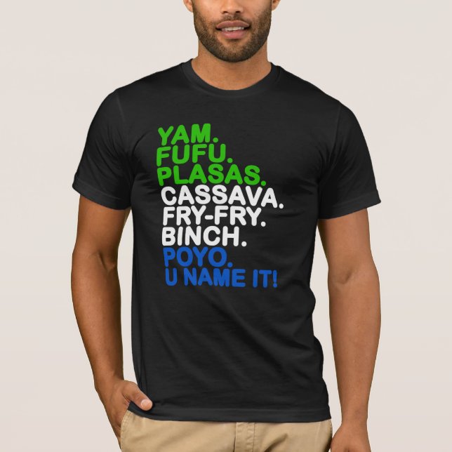 Camiseta Comida Africana de Out Arts Freetown Serra Leoa (Frente)