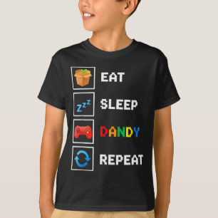 Camiseta Comida & Bebida Coma Durma Dandy Repita Xel Fo