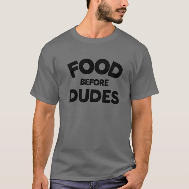 Camiseta Comida Antes Dos Cara, Engraçados Comidas, Comida  (Frente)