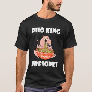 Camiseta Comida Asiática Gata Rei do Pho Incrível Vietnamit