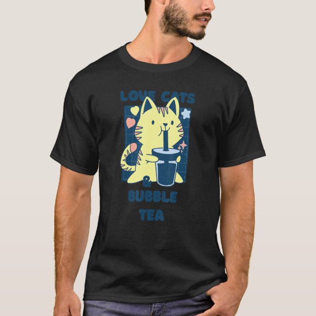 Camiseta Comida asiática japonesa Cat Pet Heart Love Bubble (Frente)