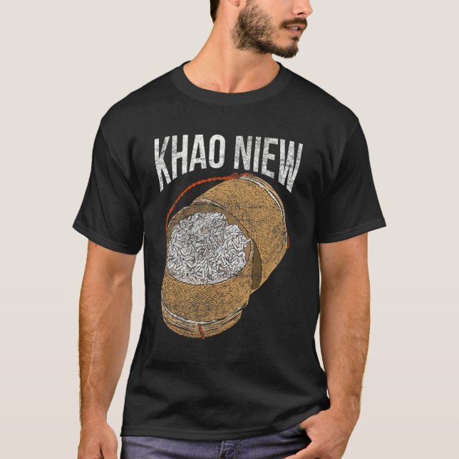 Camiseta Comida Asiática Laos Tailandês Khao Niew Sticky Ri (Frente)