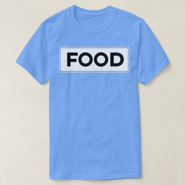 Camiseta Comida branca a preto (Frente do Design)