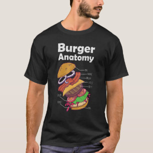 Camiseta Comida Burger Anatomy Cheeseburger Foodies