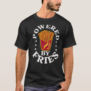 Camiseta Comida Cita Pun Alimentado Por Fries Fry Francês
