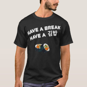 Camiseta Comida coreana engraçada Gimbap Kimchi tem uma arm