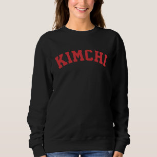 Camiseta Comida Coreana Famosa Kimchi Texto Cor Vermelha