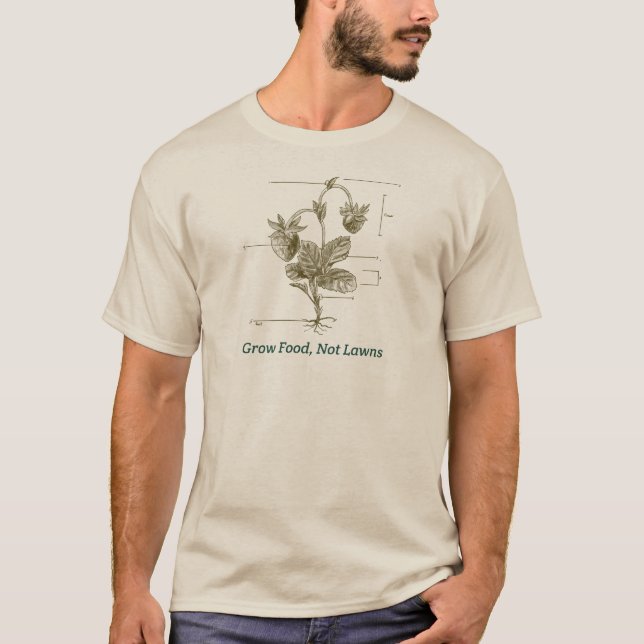 Camiseta Comida Crescente, Não Camisa-T De Lâmina (Frente)