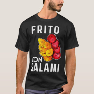 Camiseta Comida da República Dominicana Frito Con Salami Pl