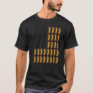 Camiseta Comida Da Rua Hot Dog, Bandeira Americana, 4º De J