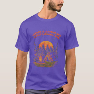 Camiseta Comida de Acampamento ao redor da Fogueira e Marsh