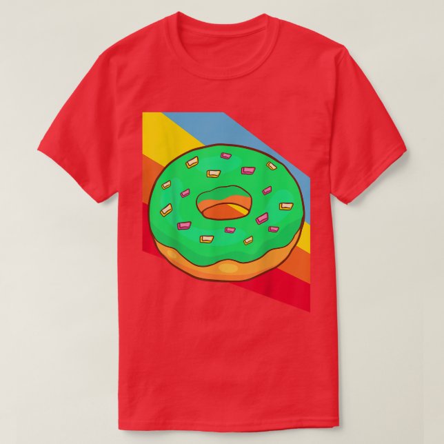 Camiseta Comida de bolos de padaria do Assar do Rosquinha D (Frente do Design)