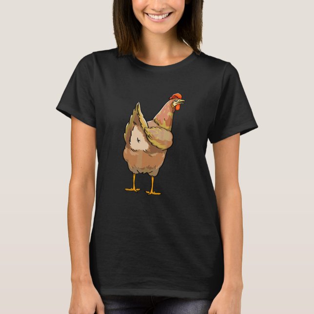 Camiseta Comida de Bunda de Frango   Mulheres Amam Comida d (Frente)