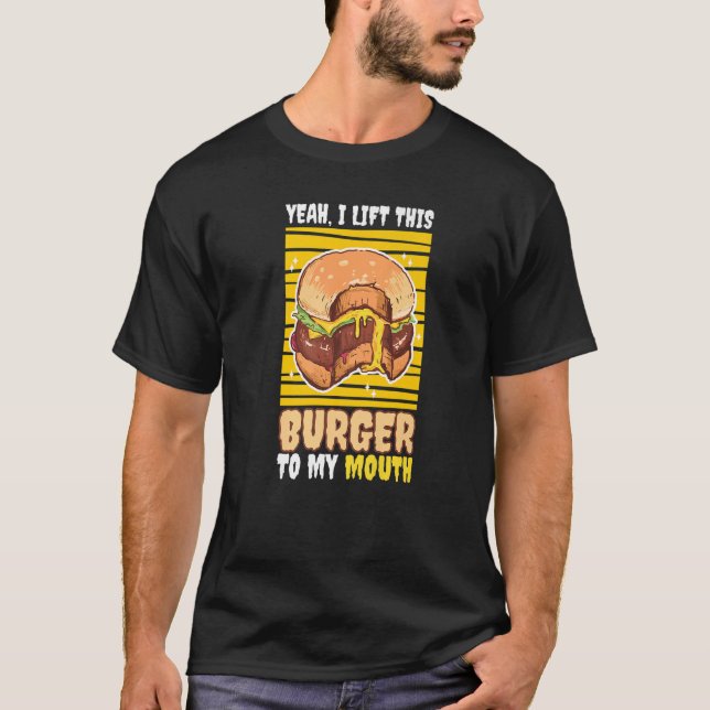 Camiseta Comida de carne picada deliciosa Burger Cheesy (Frente)