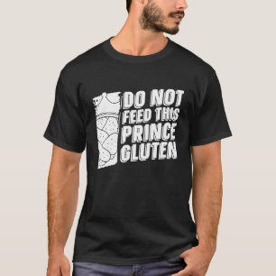 Camiseta Comida de cereais de trigo com prato dietético sem
