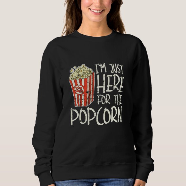 Camiseta Comida de Cinema Engraçado Pipoca-Vaca (Frente)