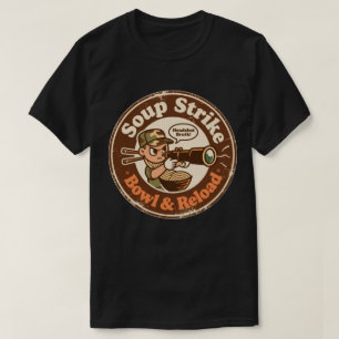 Camiseta Comida de Combate à Descarga de Alcance da Sopa