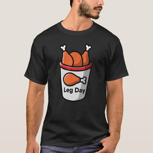 Camiseta Comida De Dia De Perna Frango Treino Academia Fitn (Frente)