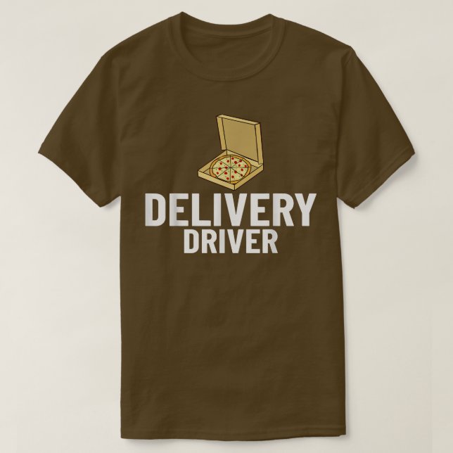 Camiseta Comida de entrega de driver de entrega de pizza ma (Frente do Design)