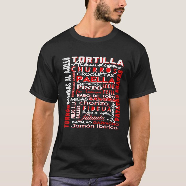 Camiseta Comida De Espaa Tortilla Espaola Espanha Comida Pa (Frente)