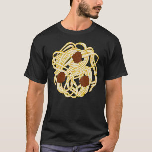 Camiseta Comida de fantasia de Halloween Spaghetti Meatball