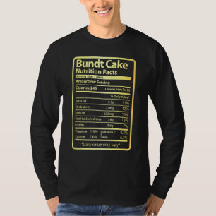 Camiseta Comida De Fatos De Nutrição De Bolo Para O Natal