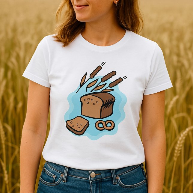 Camiseta Comida de fazendeiro Rustic Whole Bread (Criador carregado)