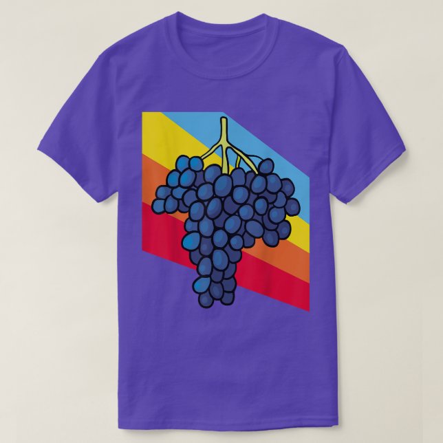 Camiseta Comida de Fruta azul vegetariana (Frente do Design)