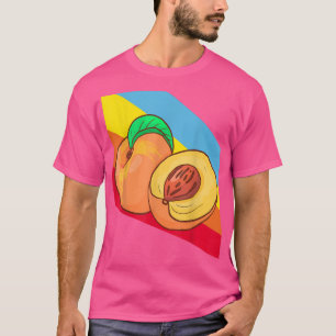 Camiseta Comida de Fruta de damasco vegetariano